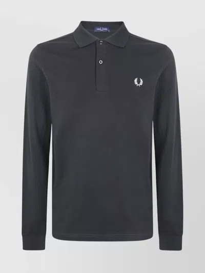 Fred Perry Long Sleeve Polo Shirt Collar