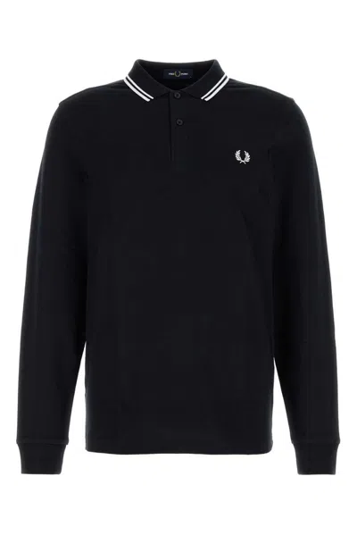 Fred Perry Logo Polo Shirt In White