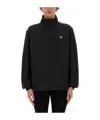 Fred Perry Relaxed-fit Jacket With High Collar And Full Zip Closure In Black