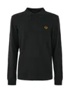 FRED PERRY FRED PERRY LONG SLEEVED LOGO EMBROIDERED POLO SHIRT