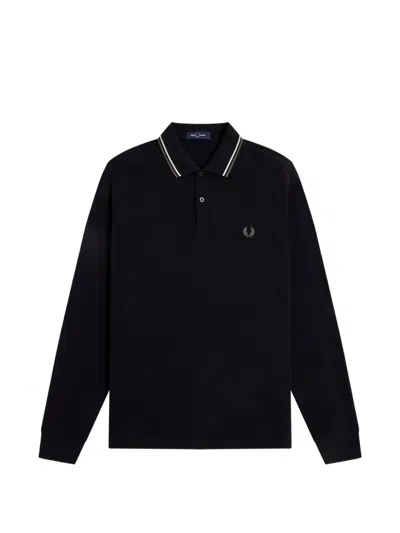 Fred Perry Long-sleeve Polo Shirt In Black