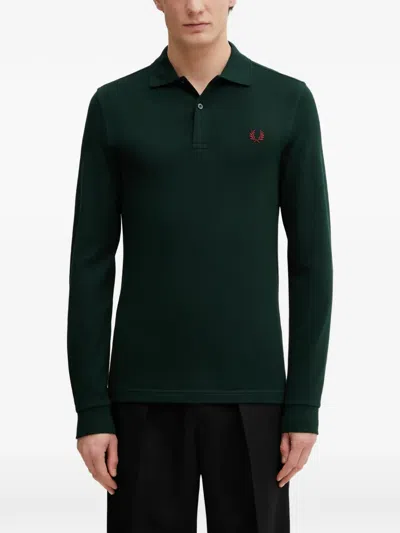 Fred Perry Long-sleeve Polo Shirt In Green