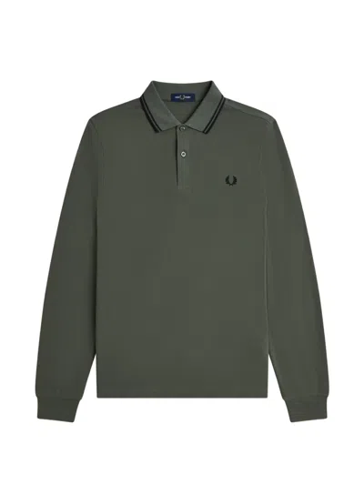 Fred Perry Long-sleeve Polo Shirt In Green