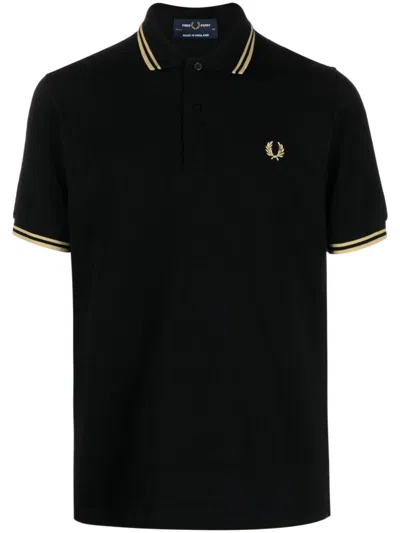 Fred Perry M12 The Twin Tipped  Shirt In Black
