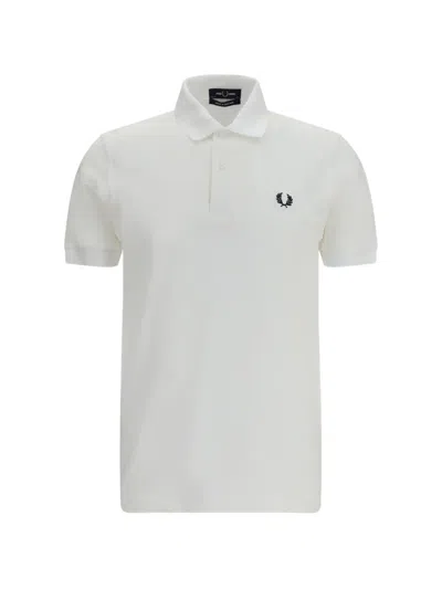 Fred Perry M3 Laurel Wreath-embroidered Polo Shirt In White