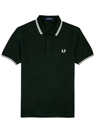 Fred Perry M3600 Piqué Cotton Polo Shirt In Dark Green