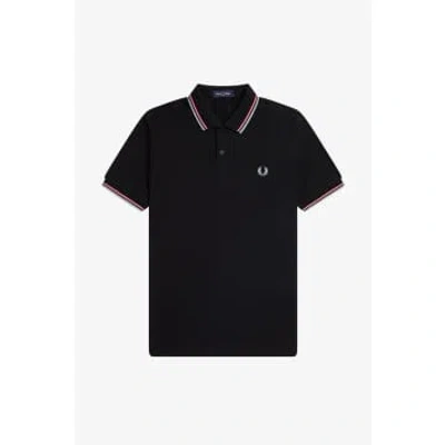 Fred Perry M3600 Polo Shirt Light Black/coral Heat