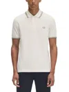 Fred Perry Mens Twin Tipped Signature Polo Shirt Nos In White
