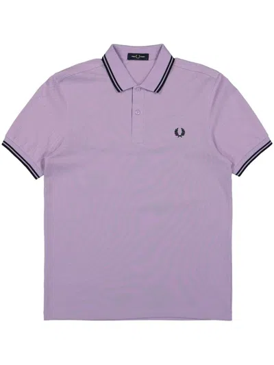 Fred Perry M3600 Poloshirt Mit Streifendetails In Violett