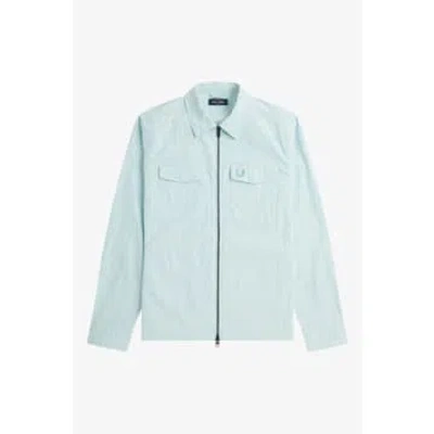 Fred Perry M5684 Zip Overshirt Ice Blue