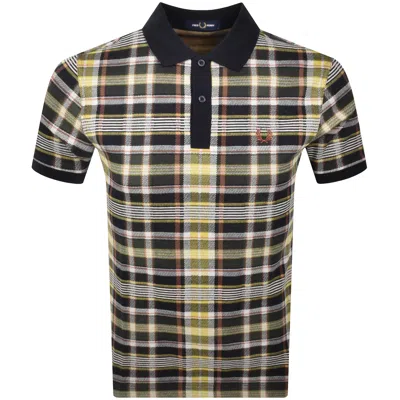 FRED PERRY FRED PERRY MADRAS POLO SHIRT NAVY