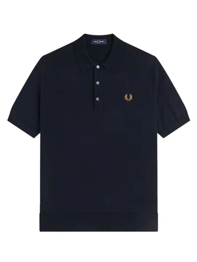 Fred Perry Polo In Maglia Di Cotone In Blue