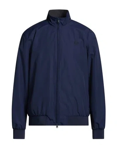 Fred Perry Man Jacket Navy Size L Polyamide In Blue