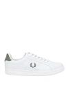 Fred Perry B721 Logo-embroidered Sneakers In White