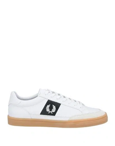 Fred Perry Man Sneakers White Size 8.5 Leather