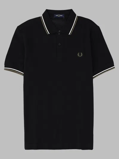 Fred Perry Men's 100% Cotton Polo Shirt In Black