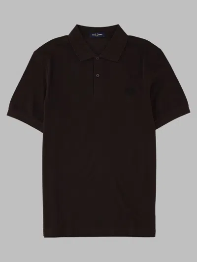 Fred Perry Men's 100% Cotton Polo Shirt In Brown
