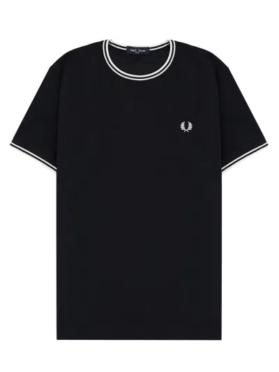 Fred Perry Men's 100% Cotton T-shirt In Blue