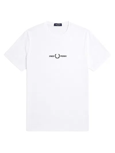 Fred Perry Men's 100% Cotton T-shirt In White