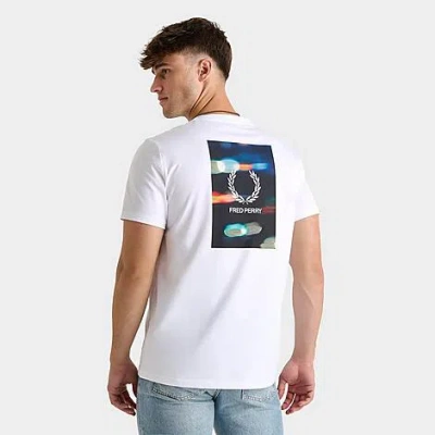 Fred Perry Men's Back Blur Graphic T-shirt In White