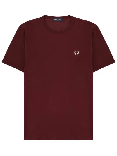 Fred Perry Men's Classic Cotton T-shirt In Bordeaux