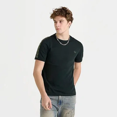 Fred Perry Men's Contrast Tape Ringer T-shirt In Black
