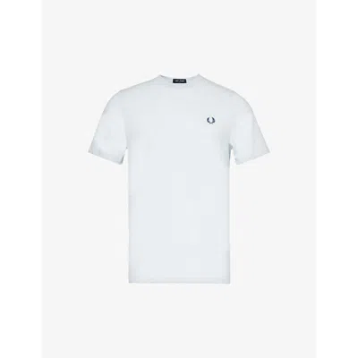 Fred Perry Mens Light Ice Ringer Logo-embroidered Cotton-jersey T-shirt