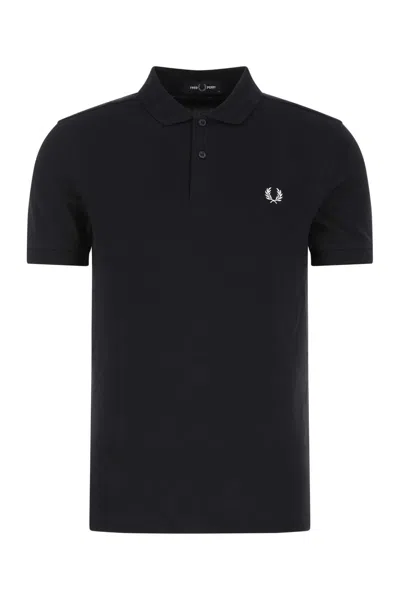 Fred Perry Men's Piquet Polo Shirt In Black