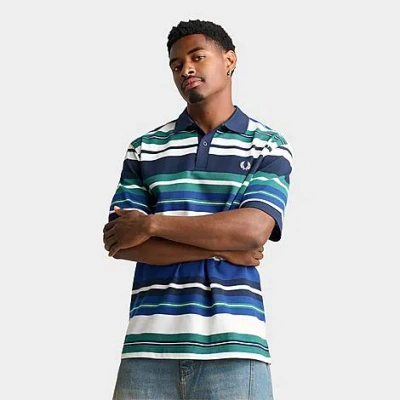 Fred Perry Men's Striped Relaxed Polo Shirt In Multi