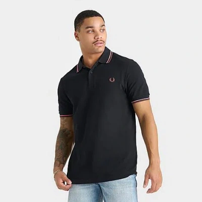 Fred Perry Men's Twin Tip Polo Shirt In Black