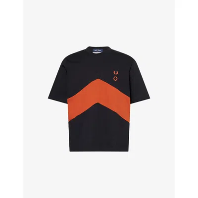 Fred Perry X Craig Green Logo-detail T-shirt In Black