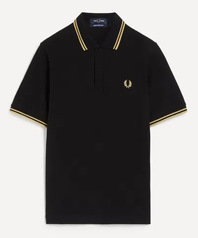 Fred Perry Mens Black M12 Twin Tipped Polo Shirt