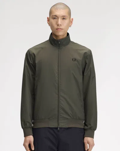 Fred Perry Mens Brentham Jacket In Green