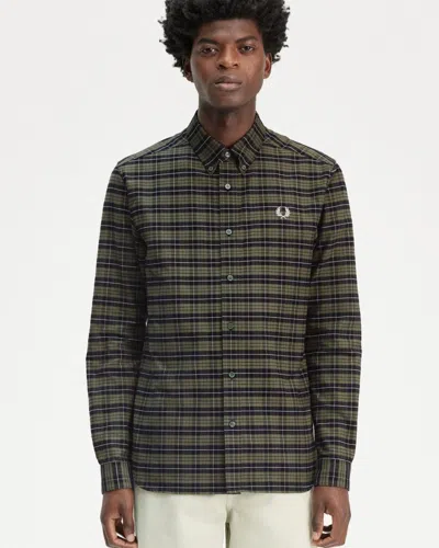 Fred Perry Mens Brushed Oxford Tartan Shirt