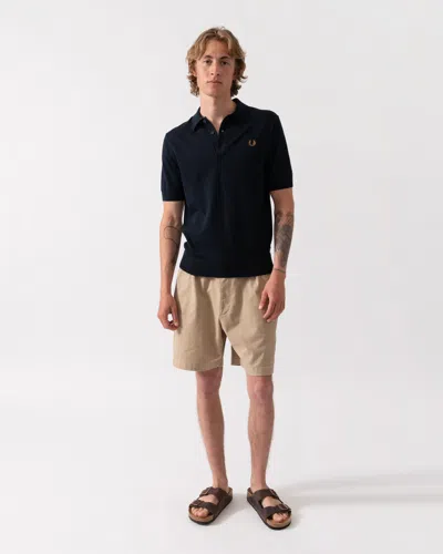 Fred Perry Mens Cotton Knitted Shirt In Silver