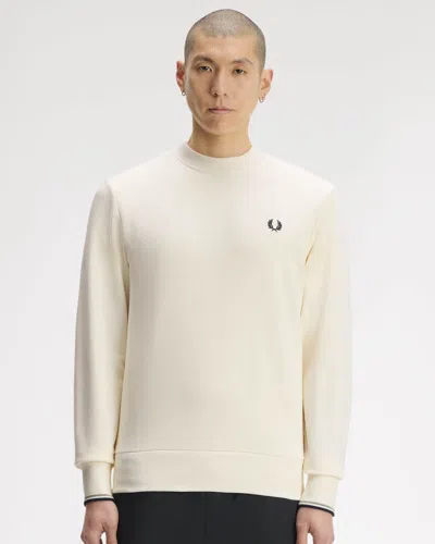 Fred Perry Mens Crew Neck Sweatshirt In Neutral