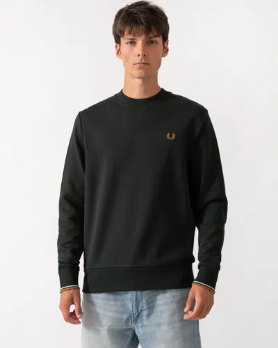 Fred Perry Mens Crew Neck Sweatshirt In Black