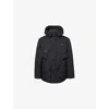 Fred Perry Mens Black Embroidered-logo Flap-pocket Shell Jacket In Black
