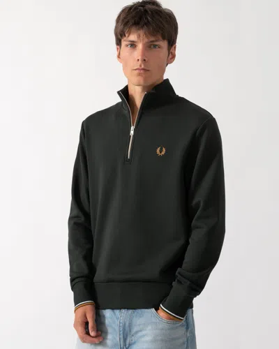 Fred Perry Mens Half Zip Sweatshirt In Multi