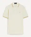 Fred Perry Mens Light Ecru M12 Twin Tipped Polo Shirt In Multi