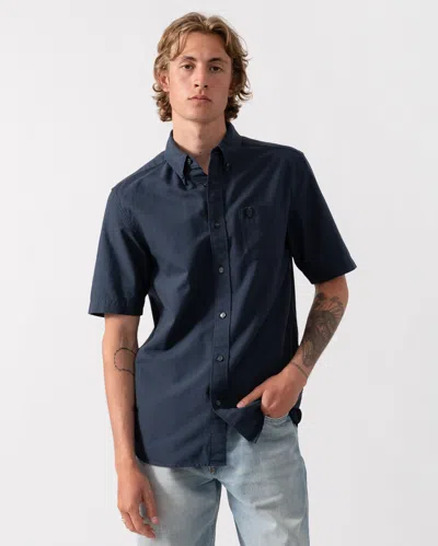 Fred Perry Mens Oxford Shirt In Blue