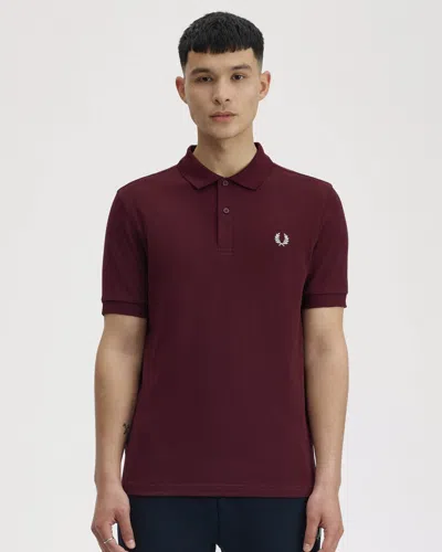 Fred Perry Mens Plain Signature Polo Shirt In Red