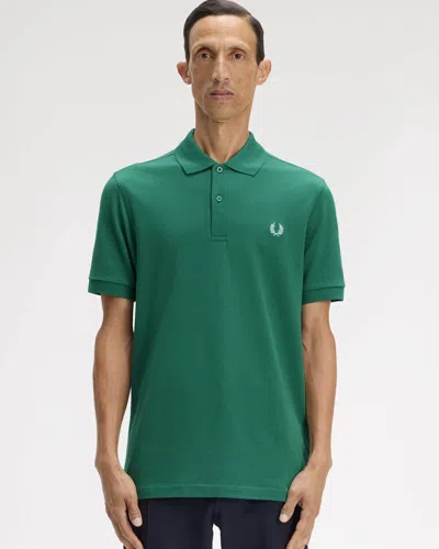 Fred Perry Mens Plain Signature Polo Shirt In Green