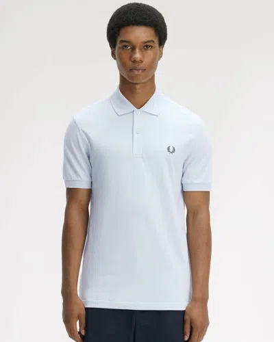Fred Perry Mens Plain Signature Polo Shirt In Blue