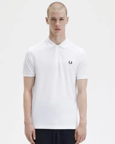 Fred Perry Mens Plain Signature Polo Shirt Nos In White