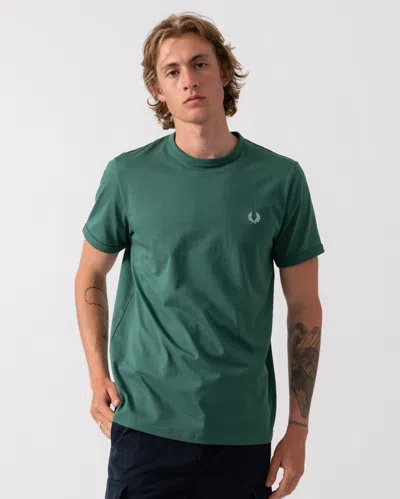 Fred Perry Mens Ringer T-shirt In Green