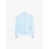Fred Perry Mens Track Blue Embroidered-logo Zip-through Cotton-jersey Jacket In Blue