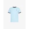 Fred Perry Mens Track Blue Ringer Embroidered-logo Cotton T-shirt In Multi