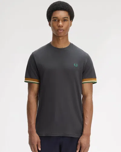 Fred Perry Mens Twin Tipped Cuff T-shirt In Black