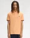 Fred Perry Polo Shirt Men Color Peach In Orange